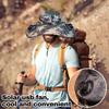 Outdoor Wide Brimmed Sun Hat With 2 Solar Fans, Sun Fisherman Hat For Men And Women, Fishing Beach Hat With Built-in Fan