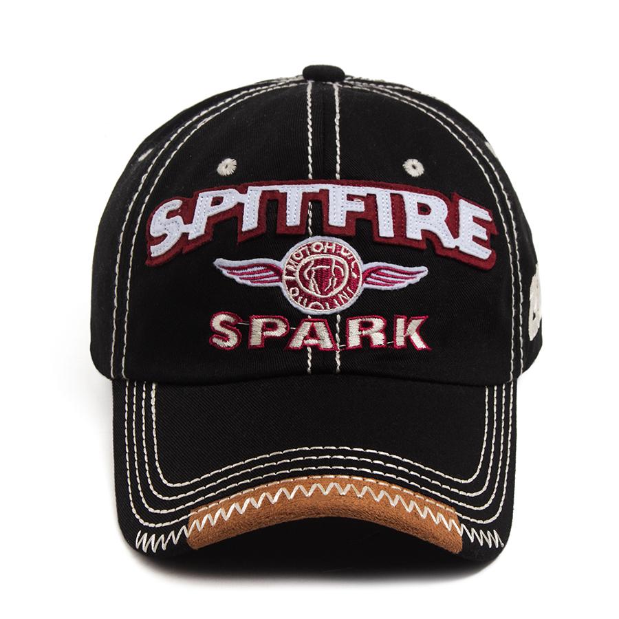 Retro SPITFIRE Embroidery Baseball Cap Sports Men Women Vintage Distressed Trucker Hat Sun Visor Snapback Contrast Stitching