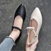 Soft Leather Anti-slip Soft Sole Flat Shoes, Versatile, Simple Pointed Toe Women's Shoes