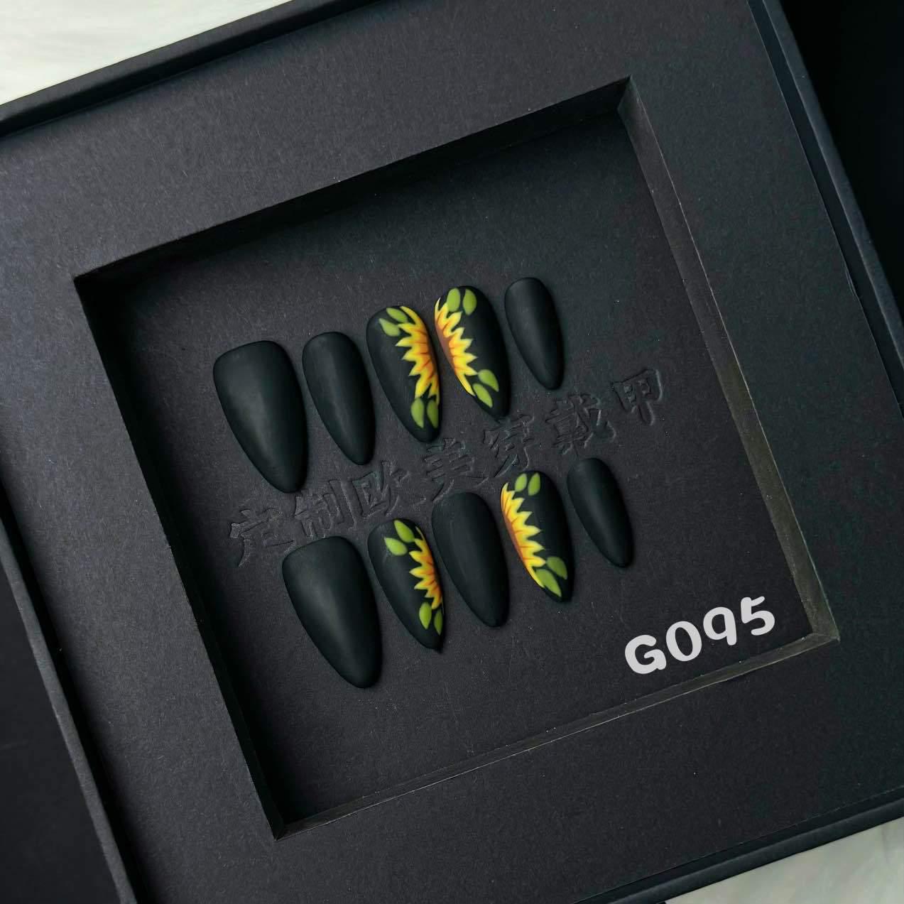 

Кошачий глаз Короткие Накладные Ногти Ручной Росписи - Темный Модный Маникюр Предзаказ Extra Small