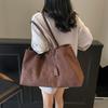 Yogodlns Women Vintage Tote Bag Solid Color Shoulder Bag Large Capacity Handbag Commute Satchel Bag for Work Travel Shopping