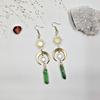 Quartz Crystal Moon And Sun Earrings In Alloy With Electroplated Finish For Stylish Men And Women
