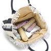 Striped Women's Tote Bag Contrast Color Letter Large Capacity Shoulder Bag Commuter Underarm Bag