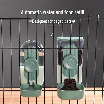 Hanging Pet Water Fountain and Feeder for Cats and Dogs