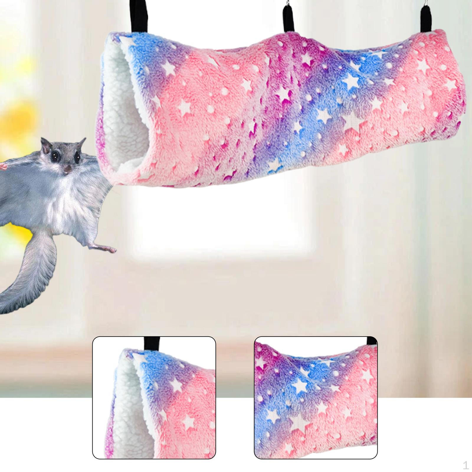 

Ferret Hammock Hanging Hamster Toy Easy to Use Bedding Cute Tunnel Small Animal Cage