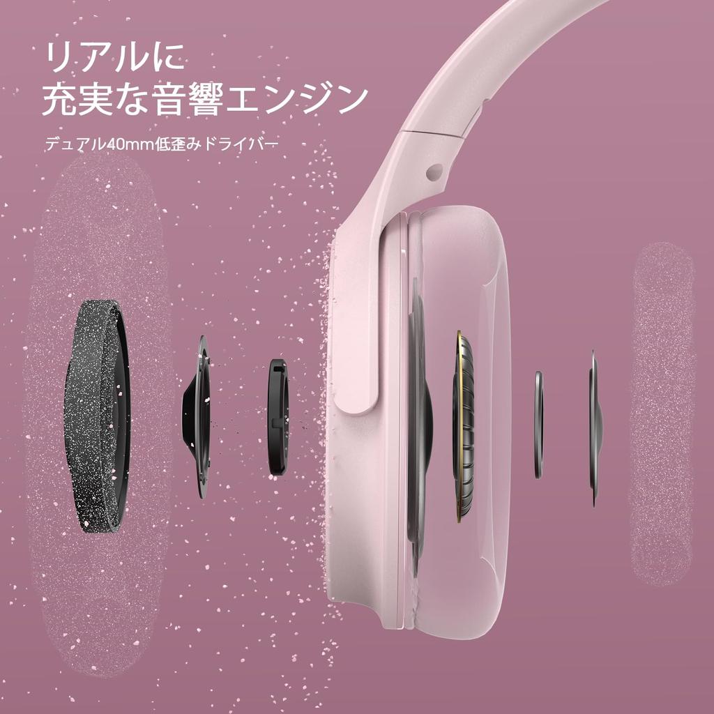 DOQAUS Bluetooth Up To 70 Hours of Continuous 3 EQ For Both Wired and Wireless Compatible with Closed Compatible with and Slim Version LIFE5