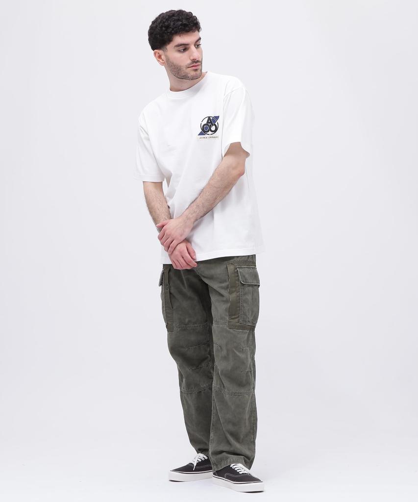 Avirex CROSSOVER PATCH T-SHIRT, Men's, Size M, 030, White, 783-4234002