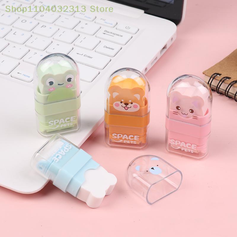 2/50 pièces Gomme Rouleau Gomme Forme Animal Gomme Propre Peu de Copeaux Gomme Dessin Animé Mignonne Gomme Kawaii Gommes Mini Dessin Animé Créatif