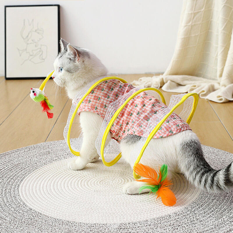 Cat Meow Whirlwind Fishing Cat Tunnel Toy Purple