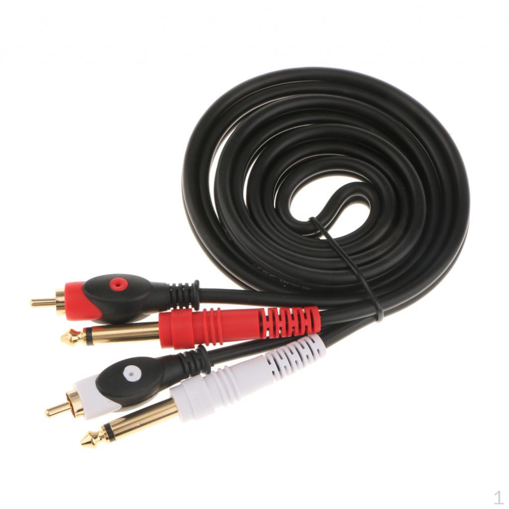 1 Piece 6 35 to 3 5 Audio Cable for Interface with Dual Lotus Devices And 6.35 / 6.5mm