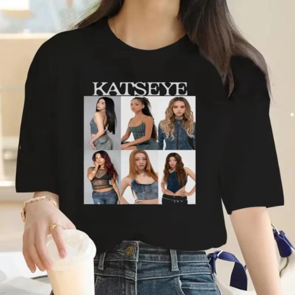 KATSEYE T Shirt Fashion Printed T-shirts Summer Hot Sale Graphic T Shirt Loose Comfort Clothing Unisex Men Women Cotton Tops Tee