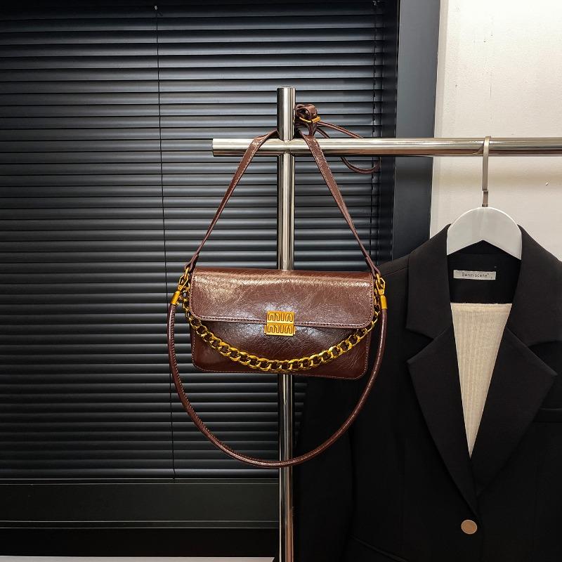 Retro casual small bag women's autumn new messenger bag women's underarm bag fashion women's bag small square bag