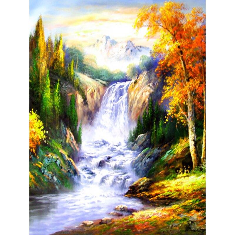 5D DIY Diamond Painting Kit Great Falls Characters Diamond Embroidery Rhinestones Decorations for Home