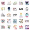 52 Popular Inspirational English Graffiti Stickers Decorate Suitcase Notebook Waterproof Stickers