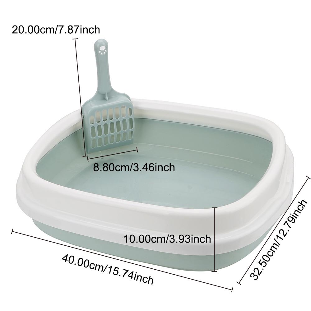 Pet Supplies 1 Set Excrement Training Sand Litter Box Cat Litter Box Anti-Splash Dog Toilet Cat Dog Tray with Scoop Pet Toilet Bedpan