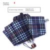 Paradise Umbrella Plaid Umbrella 10-Rib Extra Large Umbrella 70% Off Fold Extra Large Double Umbrella Reinforced Black Coating Sun and Rain Umbrella