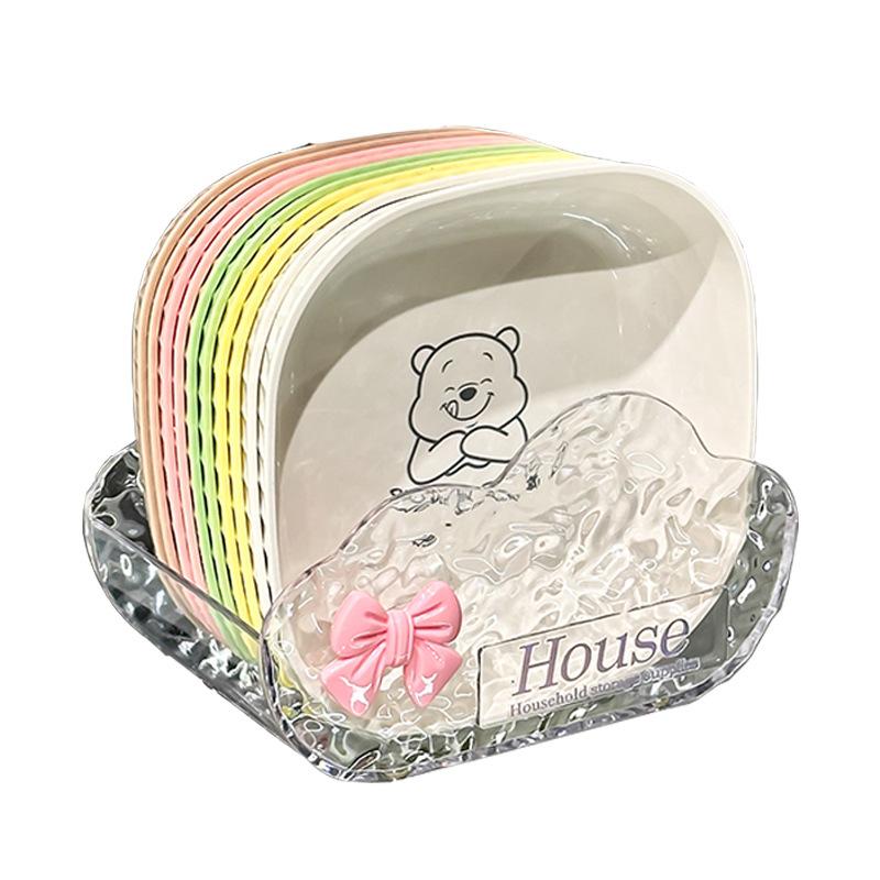 Exquisite Spuckknochenplatte Kreative Haushalts-Esstisch Spuckknochen-Schlackeplatte Aufbewahrungsplatte Lebensmittelgeeignete Obstplatte