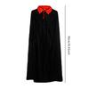 Adult Kids Cosplay Costume Halloween Cloak Reversible Black Red Velvet Robe Cape Witch Wizard Hooded Vampire Cloak For Halloween