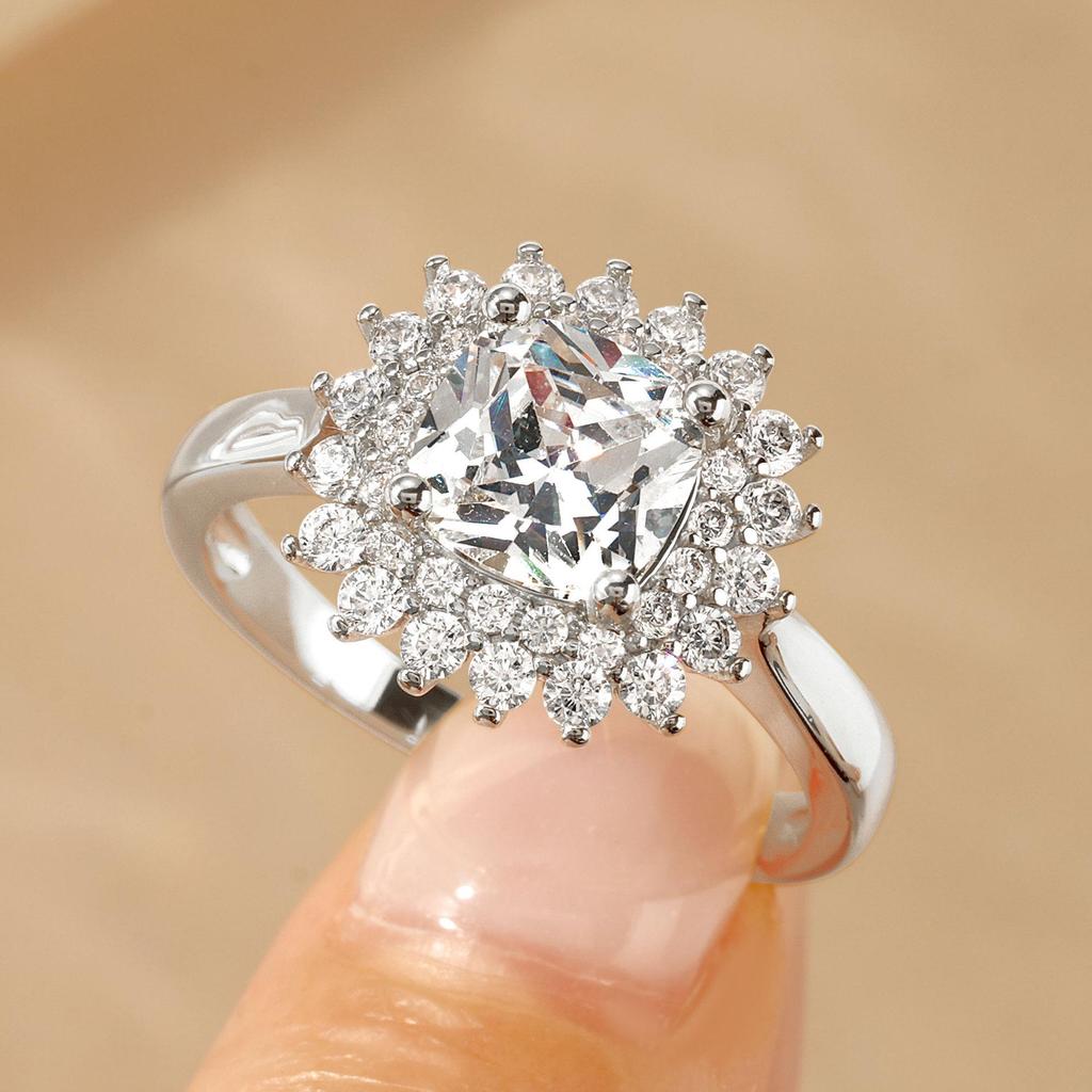 Luxuriöser Schneeflocken Zirkon Ring – Elegantes Design, Vielseitiger Stil für den Weg zur Arbeit