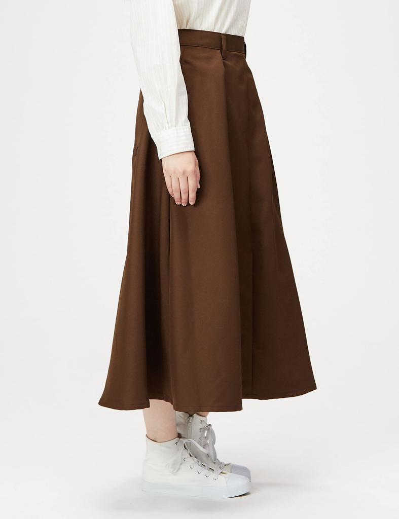 Lee Skirt Flared Tuck Skirt Size S [Official] Women's LL9043-168 Brown,
