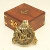 Sundial Compass with Wooden Box  Engraving Gift  Nautical Décor  Handmade Steampunk Travel Compass