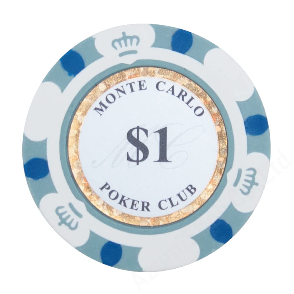 

AngeliqueShop Набор покерных фишек Монте-Карло 100 штук Монеты для покера Казино x (100 $1)