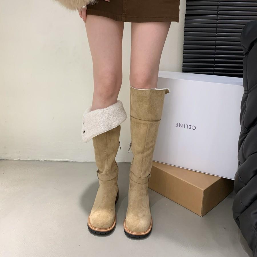 Vintage western cowboy boots 2025 new versatile stacking boots matte summer thin boots