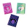 3 Inch Photo Album, 40 Pockets, Love Heart Hollow Card Binder, Plaid Bear Cat Name Card Book, Photocard Id Holder