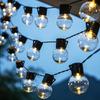 Solar LED Outdoor Camping Lantern String Lights - G50 Round Bulbs, Decorative Tent & Canopy Lights