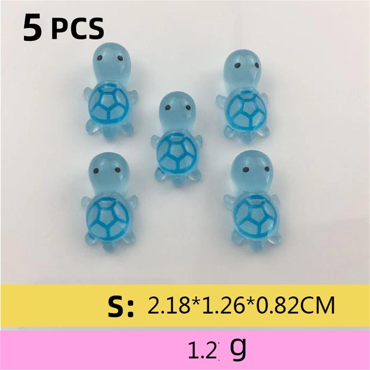 

Colorful Luminous Mini Tortoise Micro Landscape Figure Ornament DIY Glowing Turtle Miniature Statue Potted Decor Fairy Garden Color random
