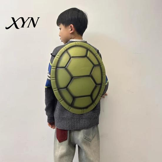 Funny Theme Party Outfit Turtle Shell Costume for Kids, Halloween Ninja Cosplay Accessory, Lightweight Stage Photography Prop EVA Backpack Dress