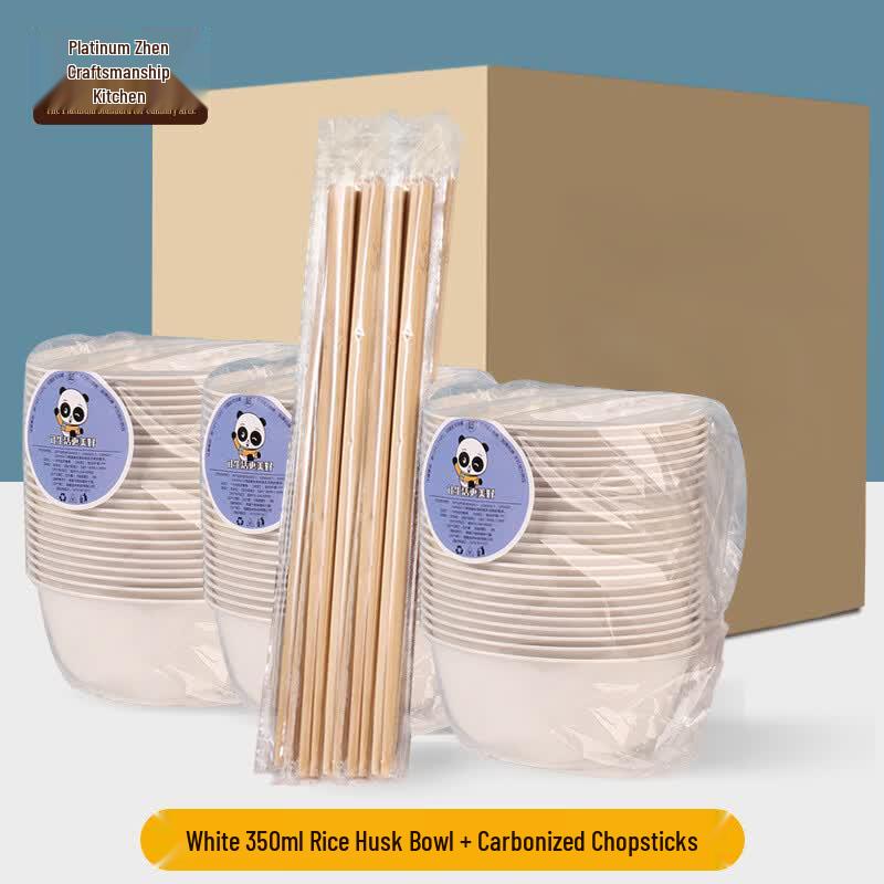 Platinum Chef Rice Husk Disposable Dinnerware Set