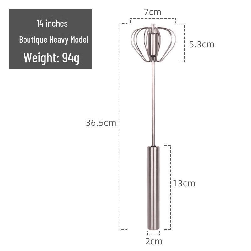 Stainless Steel Semi-Automatic Egg Beater and Whisk for Baking