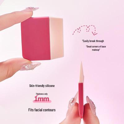 Brocha compacta de silicona para base de maquillaje para una aplicación impecable, duradera y sin imperfecciones