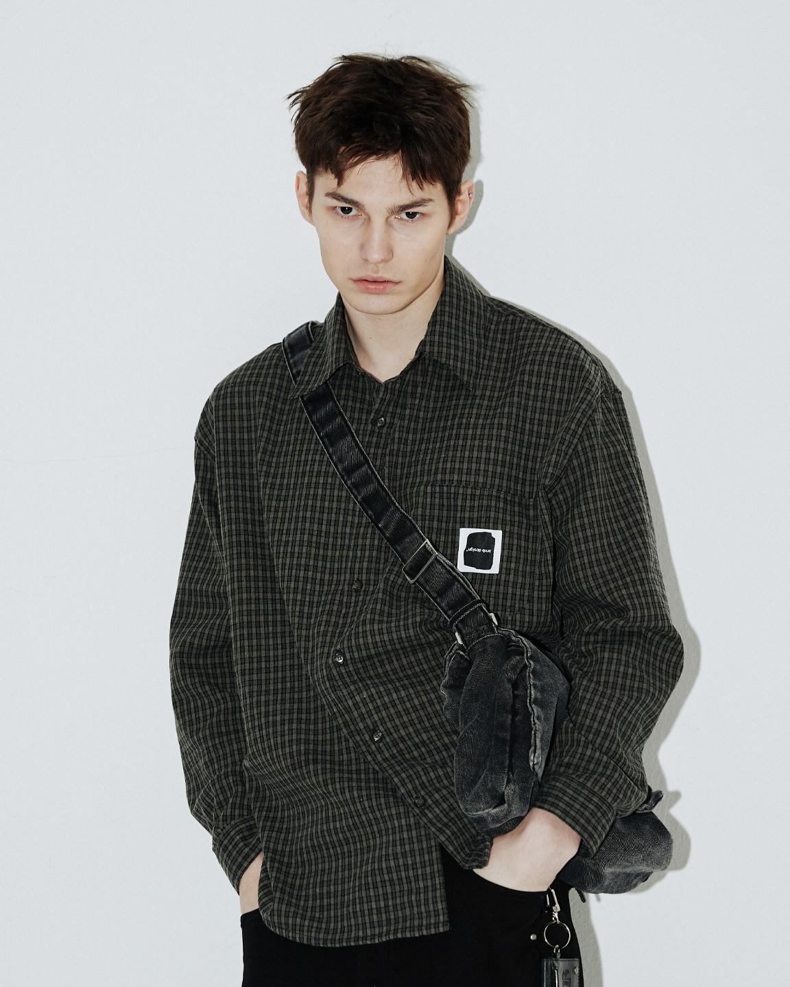 Ambition Vintage Check Shirt (Woody-Charcoal) Charcoal/Fresh
