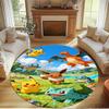 Pokemon Print Round Rug, Washable Floor Carpet, For Entryway Dorm Laundry Room Office Study, Home Decor Birthday Christmas Gift