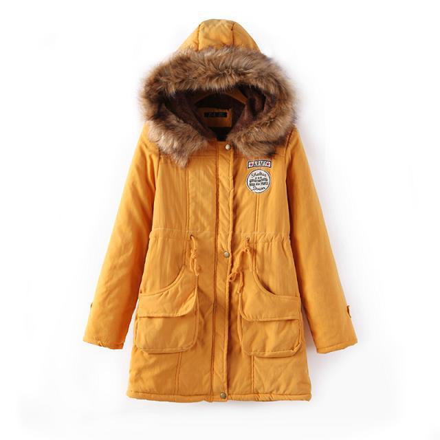 Manteau long à capuche en laine d'agneau style coréen grande taille pour femme - Hiver 2023
