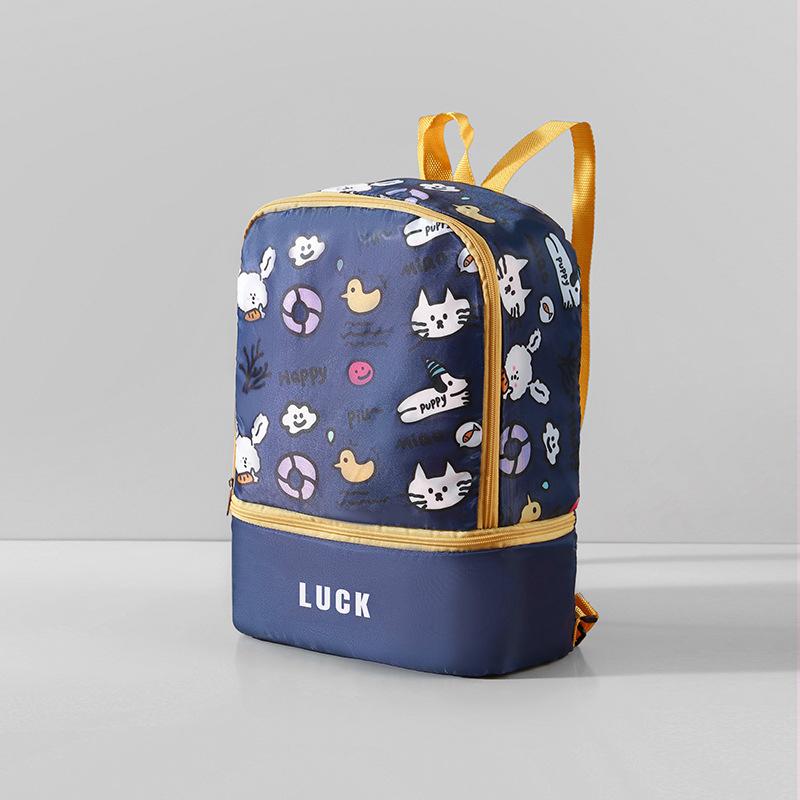 2025 Children S Cartoon Swimming Bag Waterproof Backpack Wet And Dry Separation Kids Waterproof Storage Bag For Swimming тёмно-синий 897₽