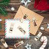 Retro Illustrated Gift Tape Christmas Coated Paper Sealing Sticker, Hand-drawn Santa Claus Snowman Elk Envelope Stickers Design, Decorative
