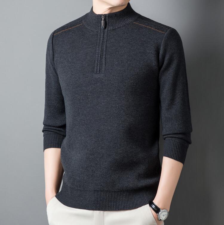 2025 Men's Trendy Thick Knit Half-High Collar Pullover