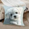 Cute Dog Portrait Throw Pillow Cushion Cover Pet Lover Gifts Home Decor Square Print Pillowcase 45x45cm Decoration