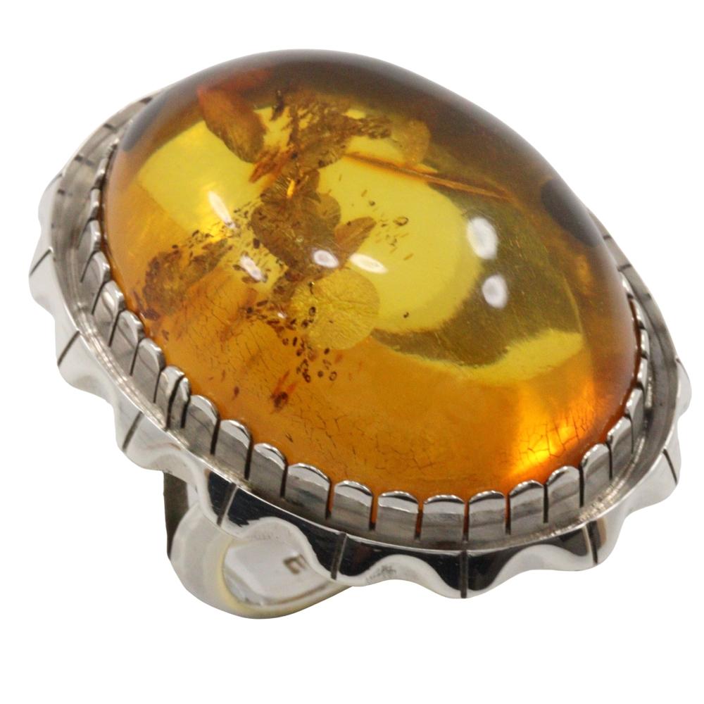 

Ring Silver/amber amber #7.6(US Size) 15g unisex Used