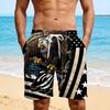 Pantaloncini da Spiaggia Estivi da Uomo Leggeri Traspiranti Stampati in 3D Costumi da Bagno Casual Estivi per Attività all'Aperto
