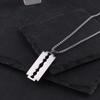 Hip Hop Men's Chain Blade Steel Color Titanium Steel Men's Pendant Necklace