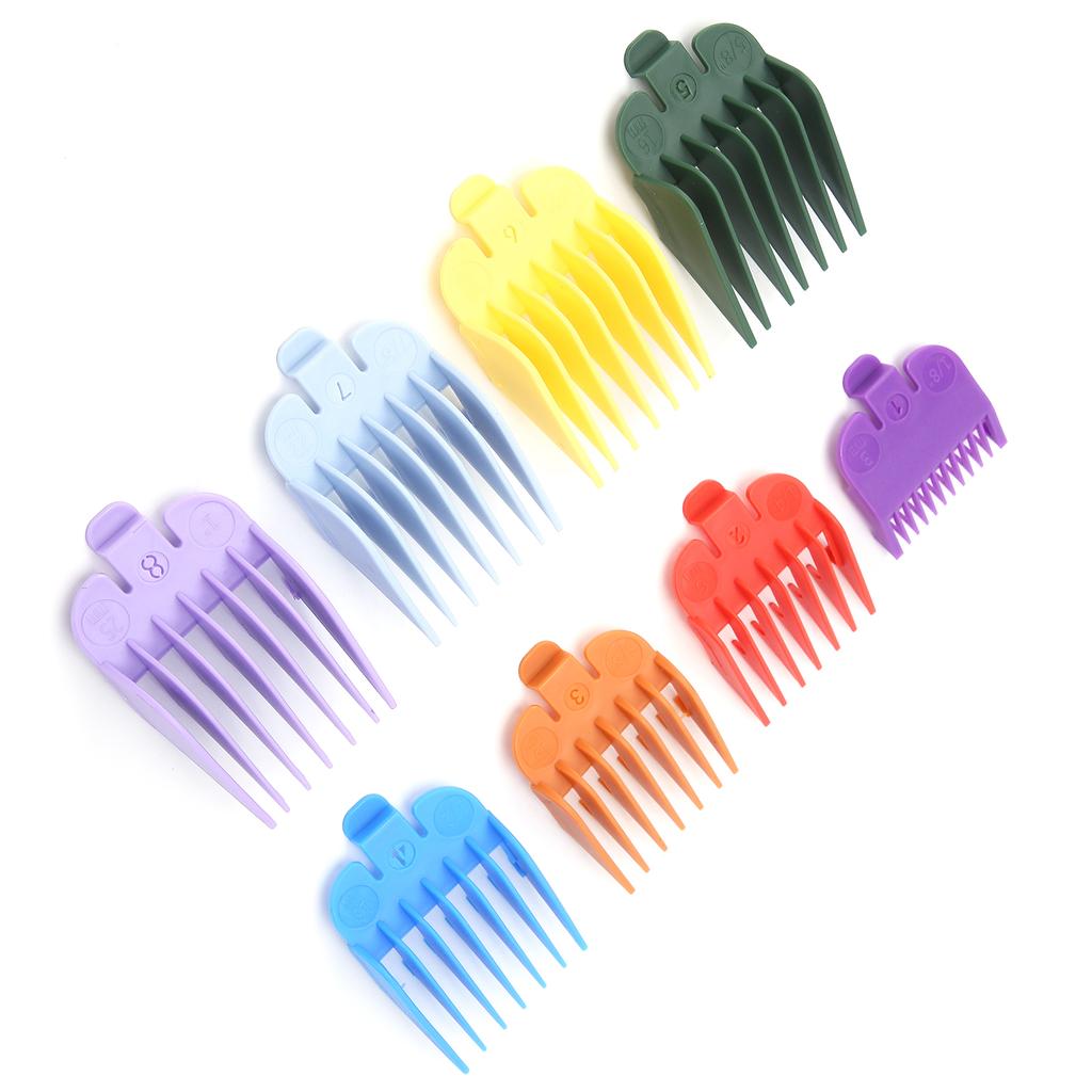 8PCS Guide Comb Set Colorful Replacement Attachment Cutting Guards for Hair Clipper Trimmer