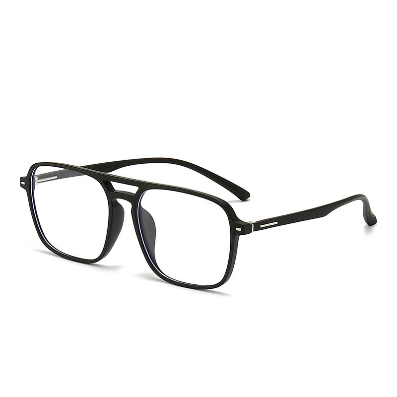 Stylish Anti-Blue Light Glasses: Women's Simple Korean TR90 Double Bridge with Myopia Prescription