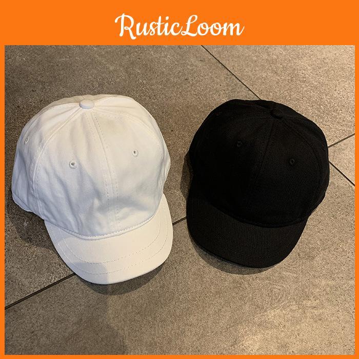 Retro Cotton Baseball Cap Shortbrim Unisex Adjustable Casual Hat Street