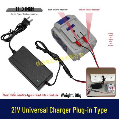 21V/24V Universal Lithium Battery Charger with Overload Protection, Insert Type 08024
