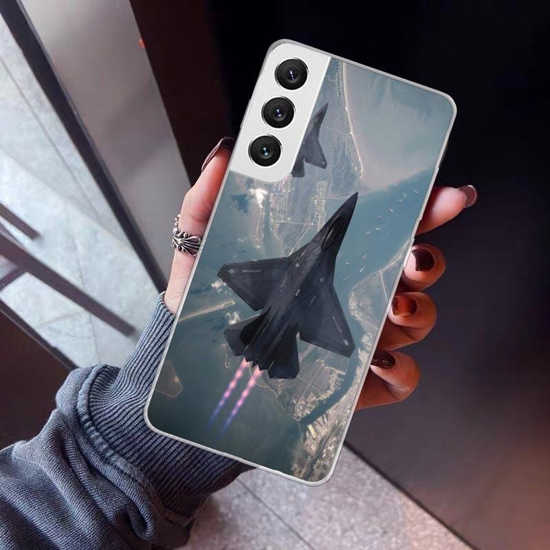 Military Aircraft Warship Fighter Phone Case For Samsung Galaxy S26 S25 Edge S24 S23 Ultra S22 Plus S21 S20 FE Soft TPU Back Cov