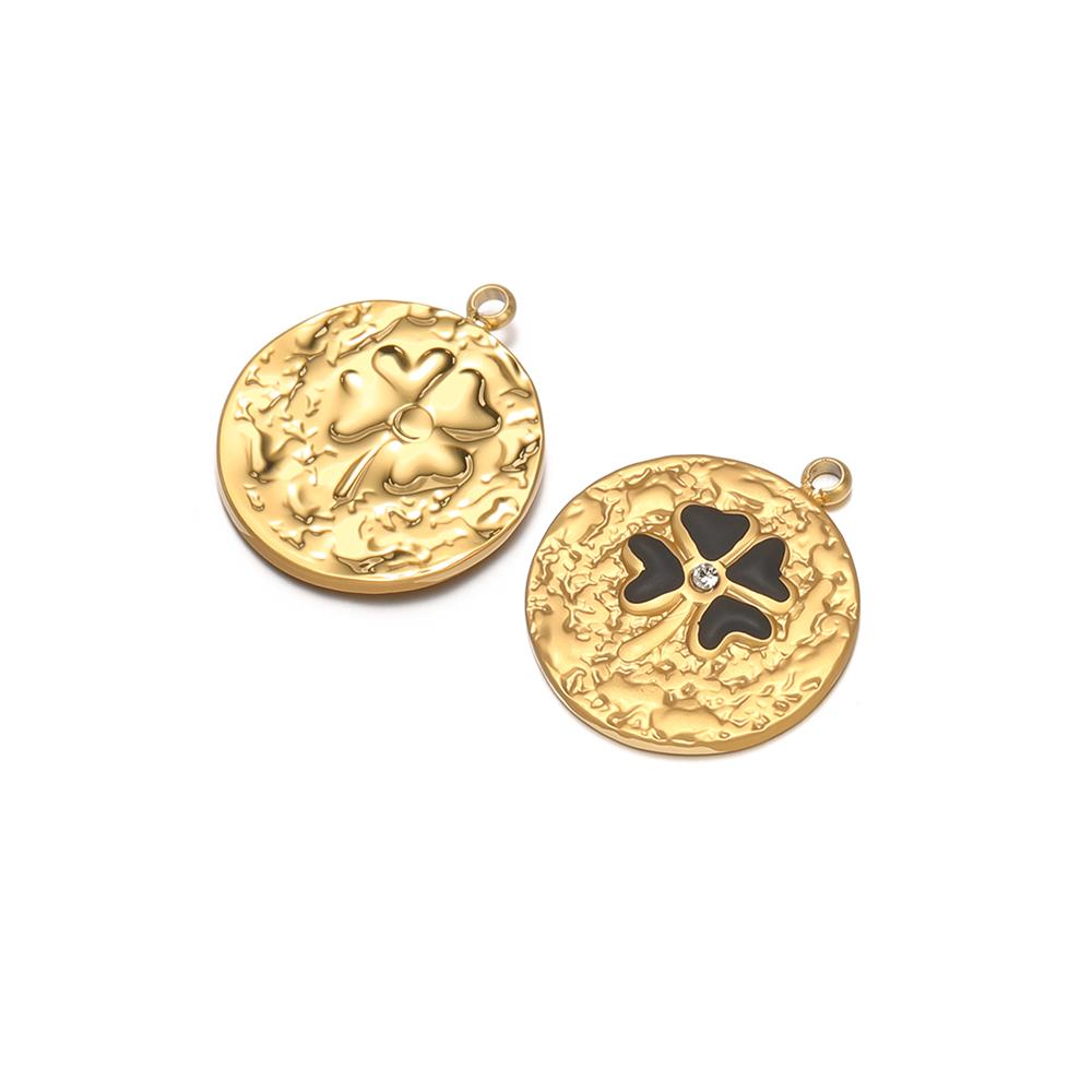 5Pcs Stainless Steel 16mm Flower Enamel Heart Charms for DIY Jewelry Women Necklace Findings Bracelet Supplies Earrings Making